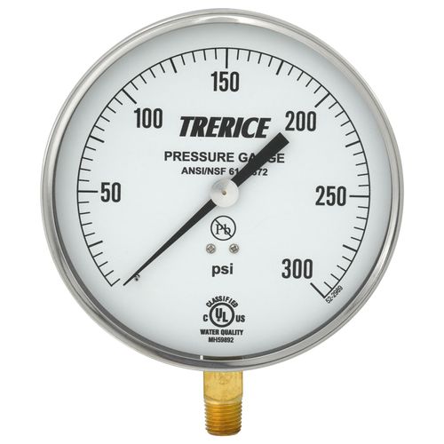Main product image of 600CB, 4-1/2" Pressure Gauge with Lower Mount (0-300 PSI)