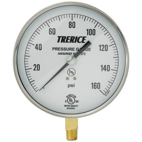 Main product image of 600CB, 4-1/2" Pressure Gauge with Lower Mount (0-60 PSI)