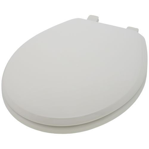 Main product image of Ashland Round Enameled Wood Toilet Seat, STA-TITE, Easy-Clean, Whisper-Close (White)