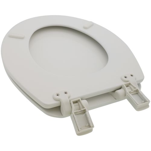 Main product image of Ashland Round Enameled Wood Toilet Seat, STA-TITE, Easy-Clean, Whisper-Close (White)
