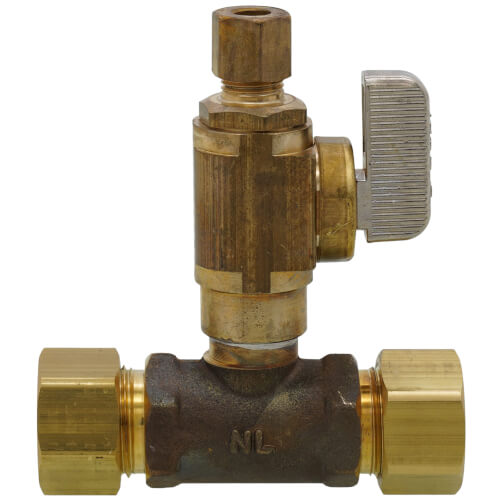 Main product image of Full Slip Valve Tee 5/8" O.D. Comp x 1/4" O.D. Comp