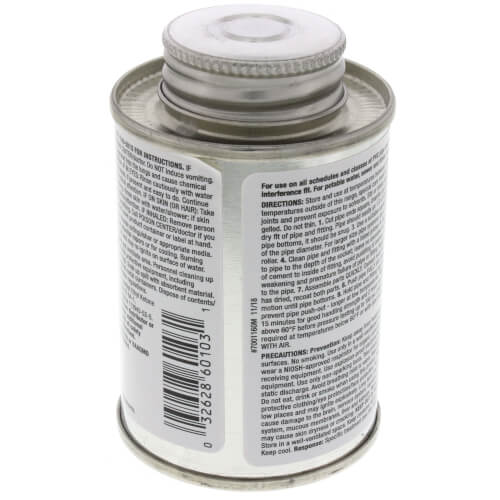 4 oz. Medium Body, Fast Set PVC Cement (Clear)
