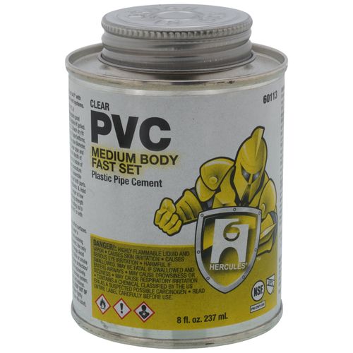 Main product image of 8 oz. Medium Body, Fast Set PVC Cement (Clear)