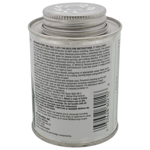Main product image of 8 oz. Heavy Body, Slow Set PVC Cement (Gray)