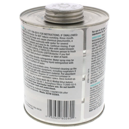 32 oz. Medium Body, Fast Set PVC Cement (Blue)