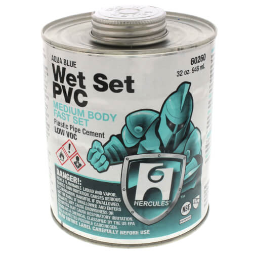32 oz. Medium Body, Fast Set PVC Cement (Blue)