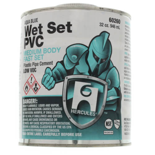 32 oz. Medium Body, Fast Set PVC Cement (Blue)
