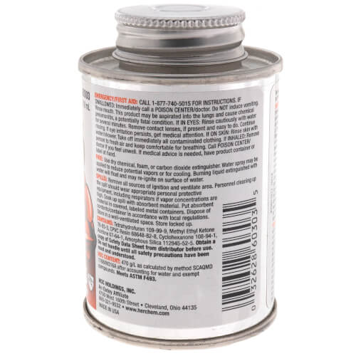 4 oz. Medium Body, Fast Set CPVC Cement (Orange)