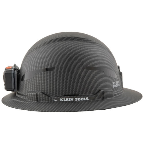 Main product image of Premium KARBN Pattern Non-Vented Full Brim Hard Hat w/ Headlamp, Class E