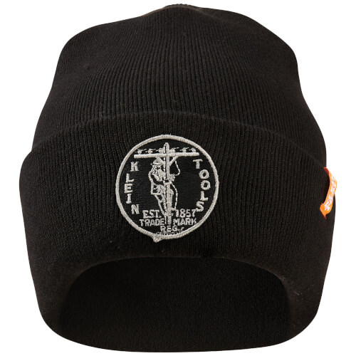 Main product image of Heavy Knit Hat, Vintage Patch Logo (Black)