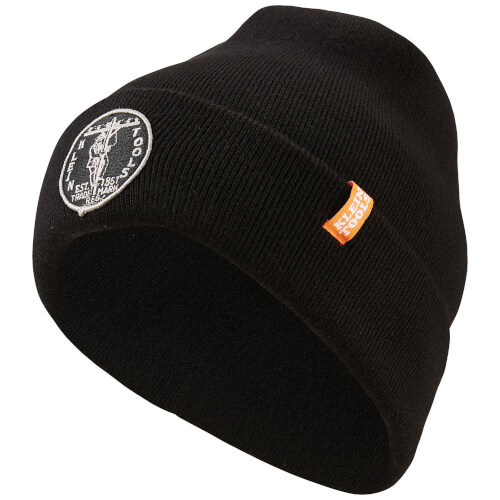 Main product image of Heavy Knit Hat, Vintage Patch Logo (Black)
