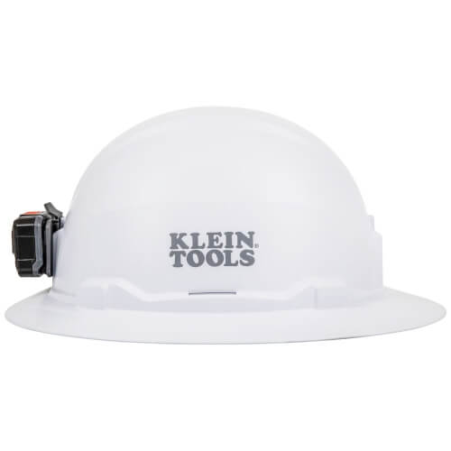 Main product image of Full-Brim Non-Vented Hard Hat w/ Rechargeable Headlamp, Type 1 Class E (White)