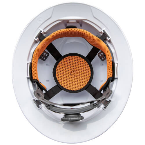 Main product image of Full-Brim Non-Vented Hard Hat w/ Rechargeable Headlamp, Type 1 Class E (White)