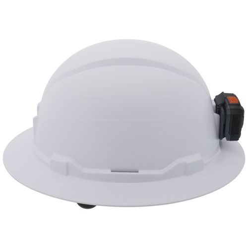 Main product image of Full-Brim Non-Vented Hard Hat w/ Rechargeable Headlamp, Type 1 Class E (White)