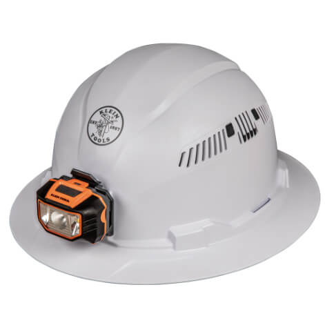 Front Brim Vented Hard Hat with Headlamp Type 1 Class C