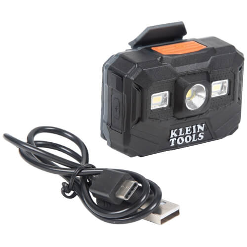 Main product image of Full-Brim Vented Hard Hat w/ Rechargeable Headlamp, Type 1 Class C (White)