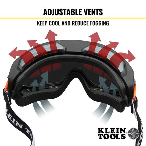 Main product image of Gray Replacement Lens for Safety Goggles, Anti-Fog, Anti-Scratch