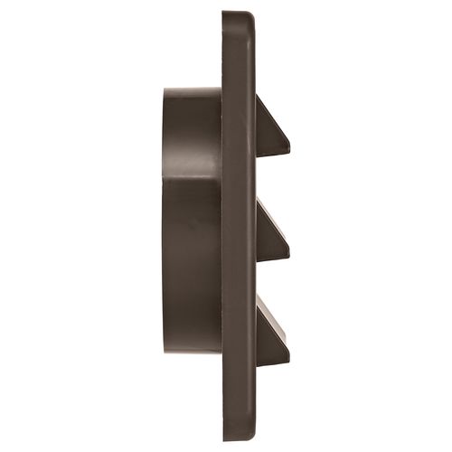 Main product image of 4" Brown Plastic Fresh Air Intake Vent w/ Metal Bug Screen & Rain Guard, 1" Collar