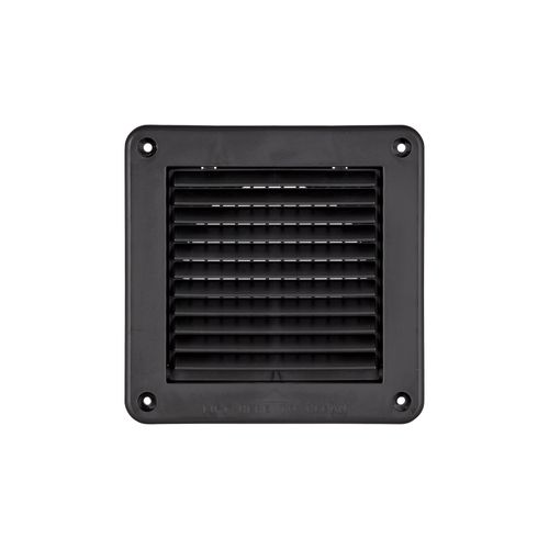 Main product image of 4" Black Mini Louvered Plastic Fresh Air Intake Vent, Flush Mount