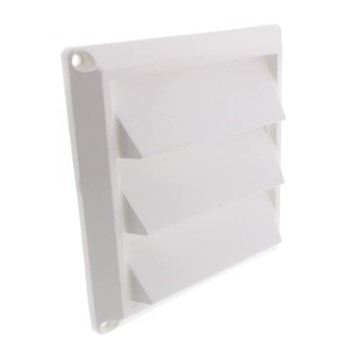 Main product image of 4" White Hood Style Plastic Fresh Air Intake Vent w/ Removable Screen
