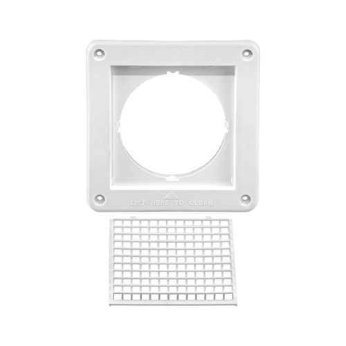 Main product image of 4" White Mini Louvered Plastic Fresh Air Intake Vent, Flush Mount