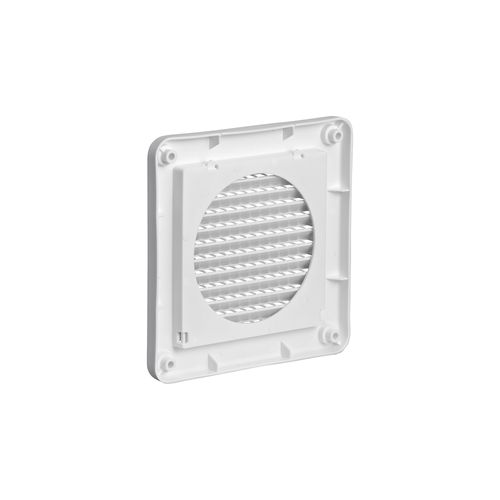 Main product image of 4" White Mini Louvered Plastic Fresh Air Intake Vent, Flush Mount