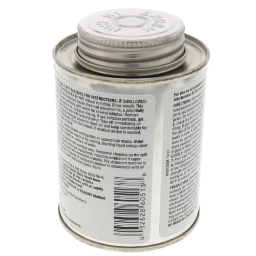 Main product image of 8 oz. Medium Body, Fast Set ABS Cement (Black)