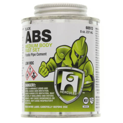 Main product image of 8 oz. Medium Body, Fast Set ABS Cement (Black)