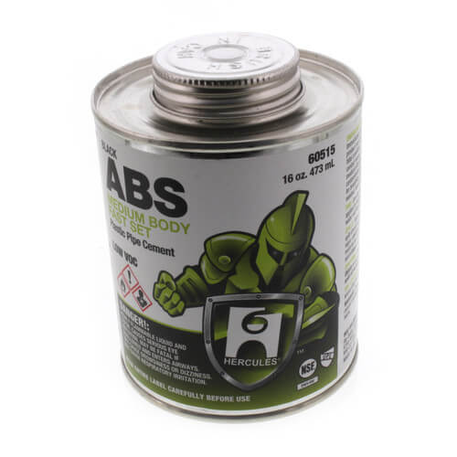 60515 Hercules 60515 16 oz. Medium Body, Fast Set ABS Cement (Black)