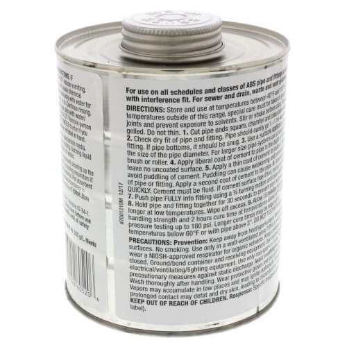 32 oz. Medium Body, Fast Set ABS Cement (Black)