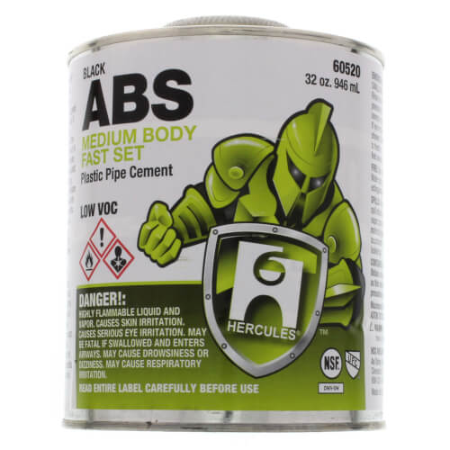 32 oz. Medium Body, Fast Set ABS Cement (Black)