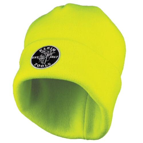 Heavy Knit Hat, High-Visibility, Patch Logo (Yellow)
