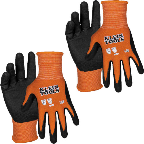 Main product image of Cut Level A1 Knit Dipped Gloves, Touchscreen Capable (Large, 2 Pairs)