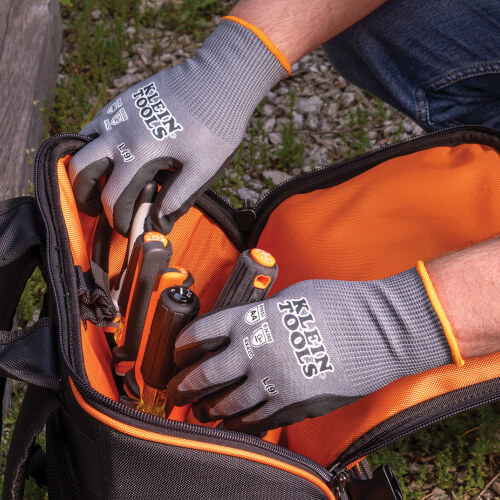 Main product image of Cut Level A4 Knit Dipped Gloves, Touchscreen Capable (Large, 2 Pairs)