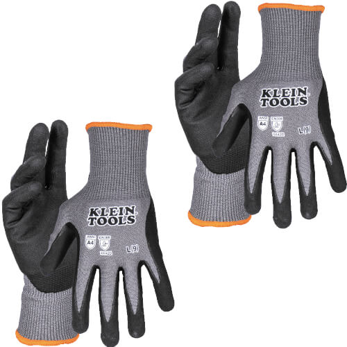 Main product image of Cut Level A4 Knit Dipped Gloves, Touchscreen Capable (Large, 2 Pairs)