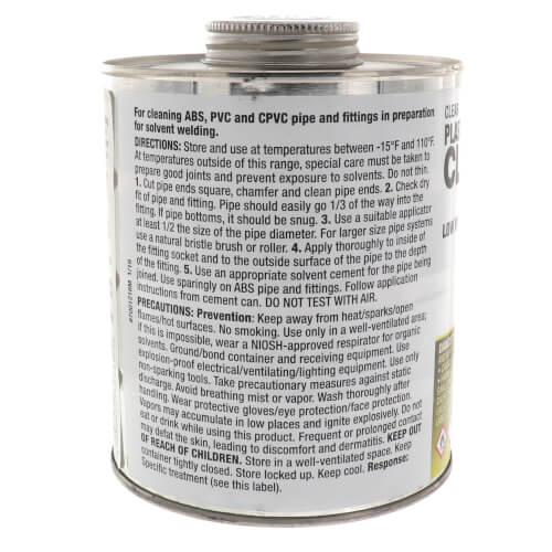 Main product image of 32 oz. Plastic Pipe and Fittings Cleaner (Clear)