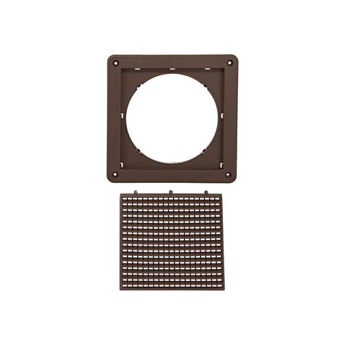 Main product image of 6" Brown Mini Louvered Plastic Fresh Air Intake Vent, Flush Mount