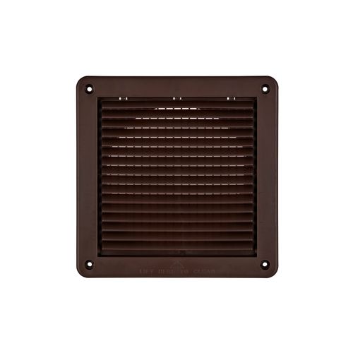 Main product image of 6" Brown Mini Louvered Plastic Fresh Air Intake Vent, Flush Mount