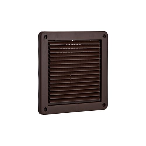 Main product image of 6" Brown Mini Louvered Plastic Fresh Air Intake Vent, Flush Mount
