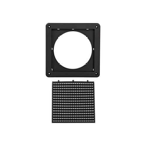 Main product image of 6" Black Mini Louvered Plastic Fresh Air Intake Vent, Flush Mount