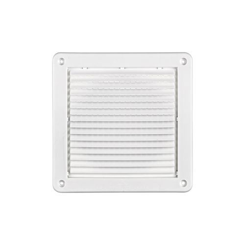 Main product image of 6" White Mini Louvered Plastic Fresh Air Intake Vent, Flush Mount