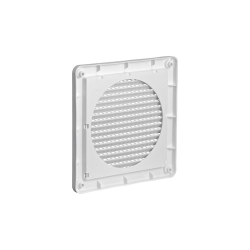 Main product image of 6" White Mini Louvered Plastic Fresh Air Intake Vent, Flush Mount
