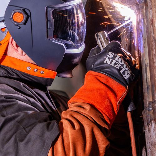 Main product image of Leather Flame-Resistant Welding Sleeves (Brown)