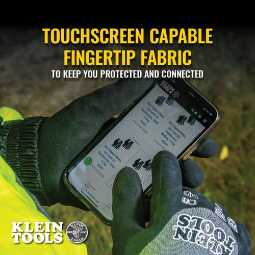 Main product image of Cut Level A4 Winter Knit Dipped Gloves, Touchscreen Capable (Large)