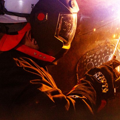 Main product image of Flame-Resistant Welding Cap (Orange/Black)