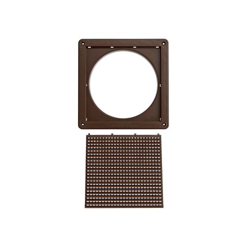Main product image of 8" Brown Mini Louvered Plastic Fresh Air Intake Vent, Flush Mount