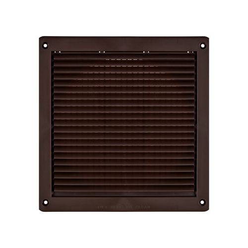 Main product image of 8" Brown Mini Louvered Plastic Fresh Air Intake Vent, Flush Mount