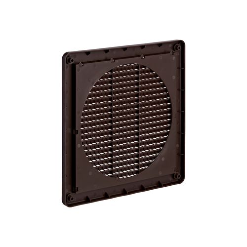 Main product image of 8" Brown Mini Louvered Plastic Fresh Air Intake Vent, Flush Mount