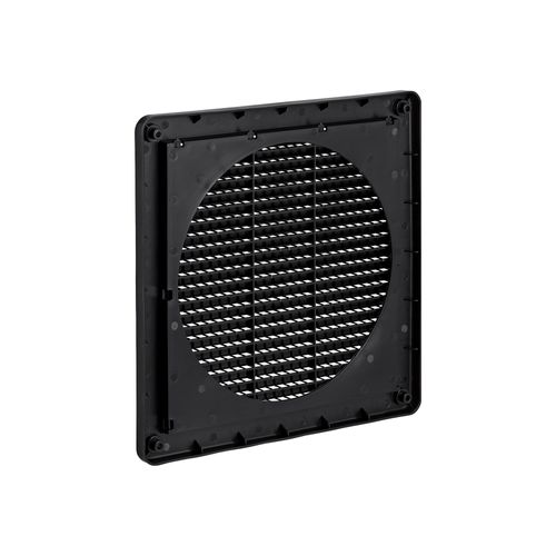 Main product image of 8" Black Mini Louvered Plastic Fresh Air Intake Vent, Flush Mount