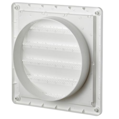 8" Louvered Air Intake Vent (White)